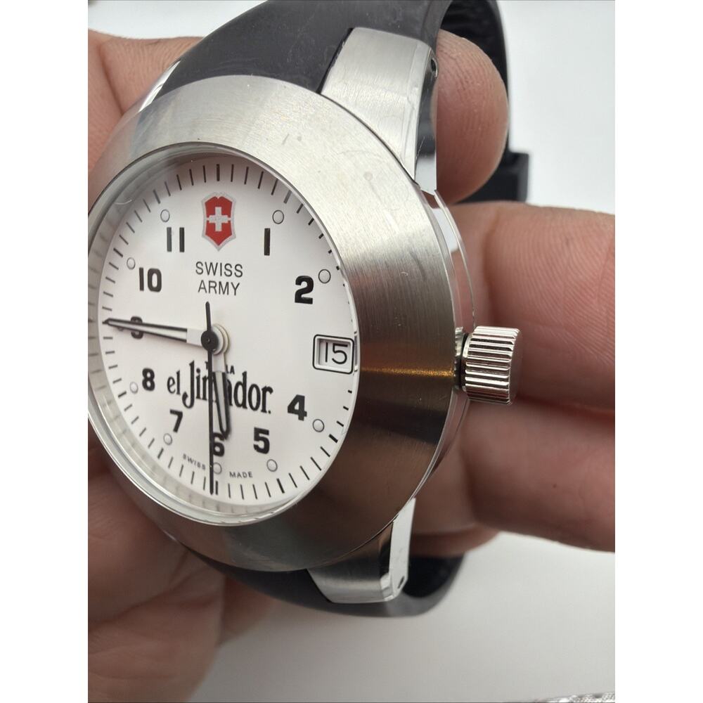 Men's 38mm Silver Tone Victrinox Swiss Made Swiss Army Watch Tequila El Jimador View 3
